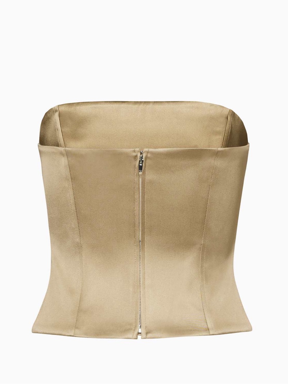 Like New castle Strapless Satin Bustier in Champagne - Picture 6 of 11